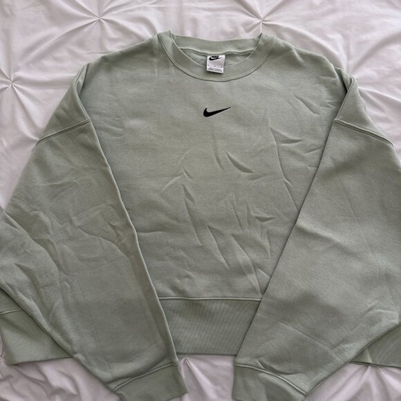 Phoenix Fleece Oversize Crewneck Sweatshirt Green - Picture 2 of 3